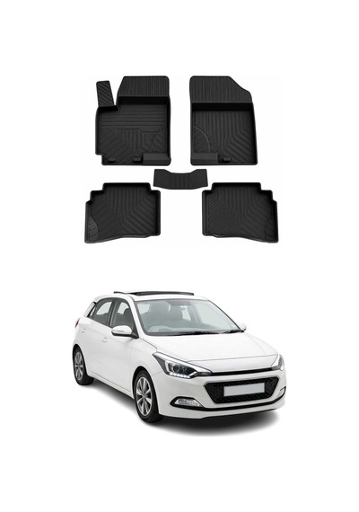Tr Hyundai İ20 2014-2020 Uyumlu 4d Havuzlu Paspas Siyah 5 Parça Genel