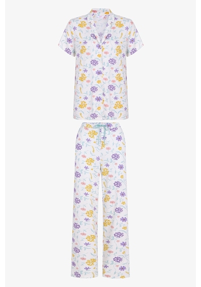Penti Kırık Beyaz Blossom Gömlek Pantolon Pijama Takımı