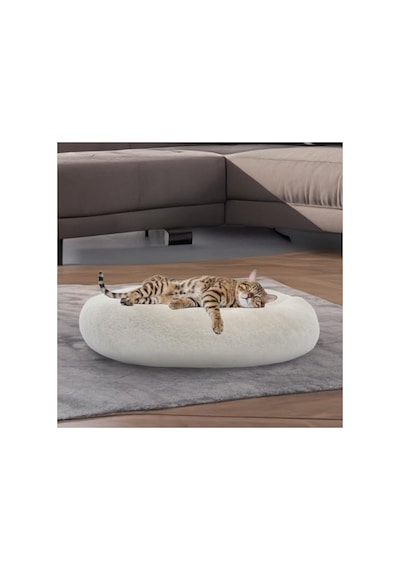 Beyaz Renkli 65 Cm Uzunlukta Kedi Ve Köpek Yatağı