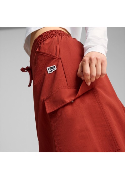 Puma Downtown Kadın Kargo Midi Etek 626656 63 Kırmızı