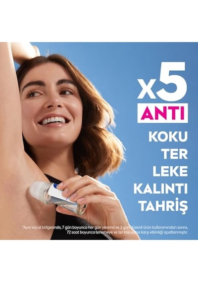 Roll On Deodorant Invisible Ipeksi Pürüzsüzlük 72 Saat Anti-perspirant Koruma 50ml 3 Paketi