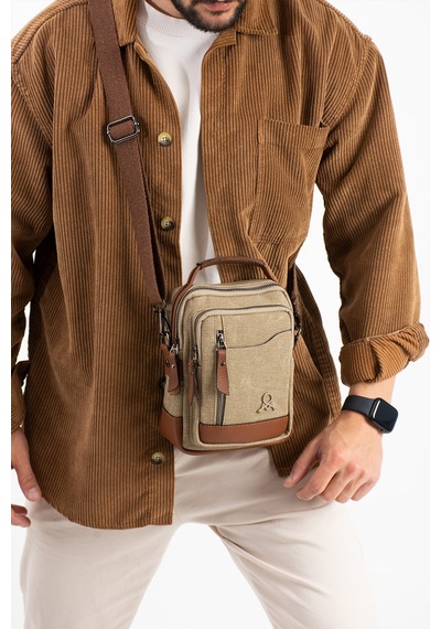 M 422 Mega Bag Erkek Portföy Omuz Çantası Camel-taba