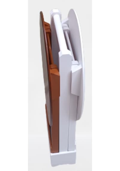 Çanta Zigon Sehpa Oval Model İkili Takım Ahşap Mdf Ceviz Ve Beyaz Renk Uyumu El Yapımı