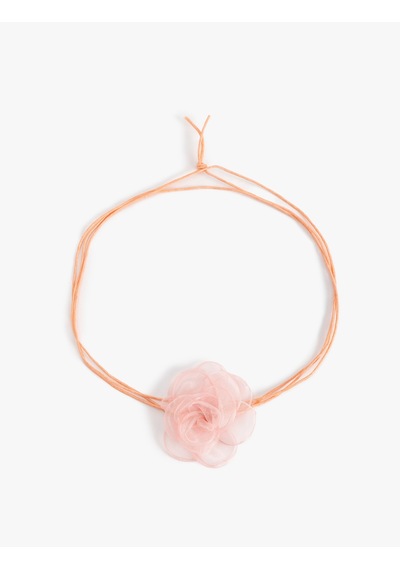 Koton Tül Çiçekli Choker Kolye Pembe 4sak71217aa Gül
