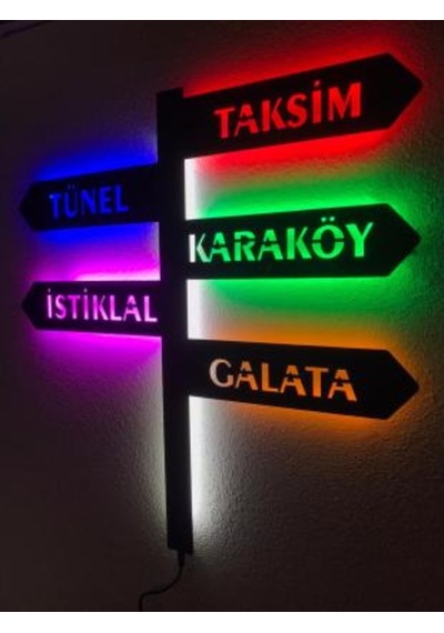 İstanbul Yön Tabela Led Işıklı Tablo