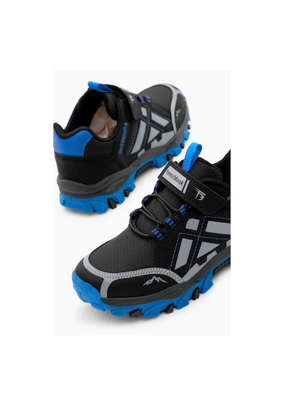 Tonny Black Termo Taban Su İtici Kumaş Cırtlı Çocuk Unisex Siyah Sax Trekking Ayakkabı Tbtmkd025 Siyah Sax