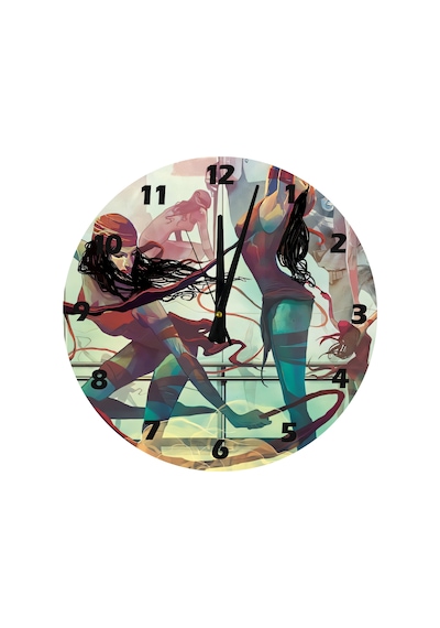 Ti-play Dansa Hazırlık 30x30cm Akrilik Dekoratif Modern Duvar Saati ÇOk Renkli
