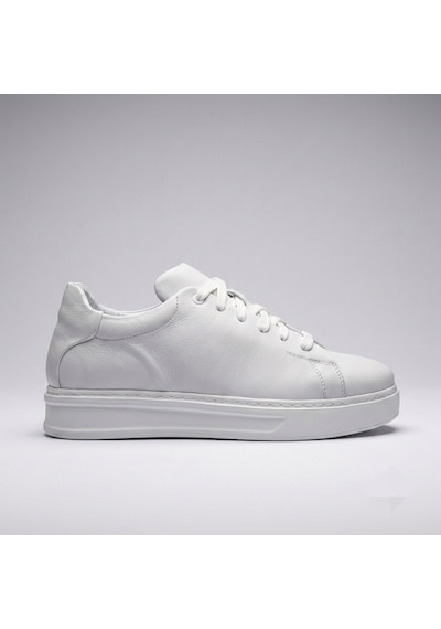 Marcobranchını Bağcıklı Sade Model Düz Kalın Taban Erkek Sneaker Ayakkabı 614055m Beyaz