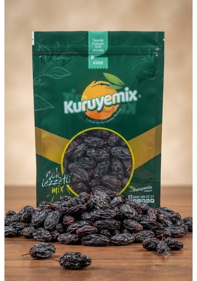 Birinci Sınıf Kuru Siyah Üzüm Çekirdekli İri Tane - Taptaze Ve Enerji Deposu 500g 500 G