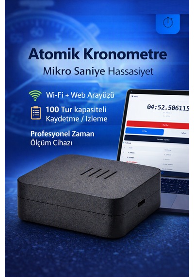 Atomik Kronometre Mikrosaniye Hassasiyetli Wi-fi Kontrollü Dijital Zamanlayıcı