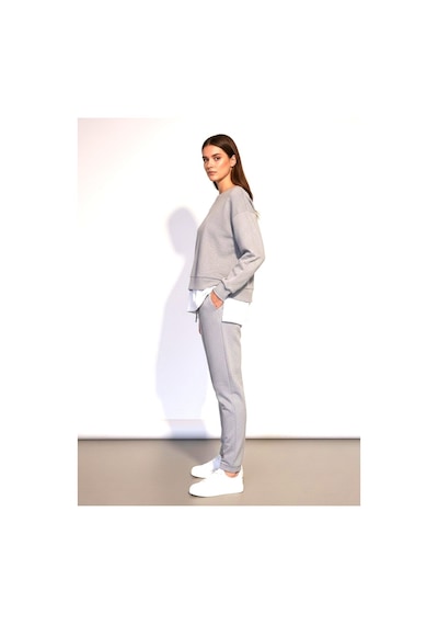 The Kadın Basic Bisiklet Yaka Etek Ucu Detaylı Sweatshirt Ve Pantolon Eşofman Takımı- Siyah/melanj/gri Gri Melanj The Kadın Basic Bisiklet Yaka Etek Ucu Detaylı Sweatshirt Ve Pantolon Eşofman Takımı- Siyah/melanj/gri Gri Melanj