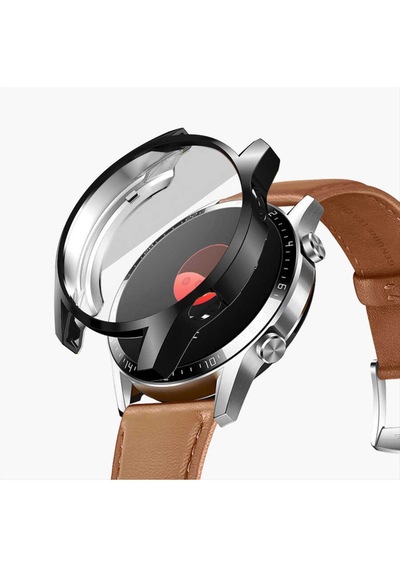 Ekılıf - Huawei Gt2 46mm Uyumlu - Kasa Ve Ekran Koruyucu Watch Gard 02 - Şeffaf
