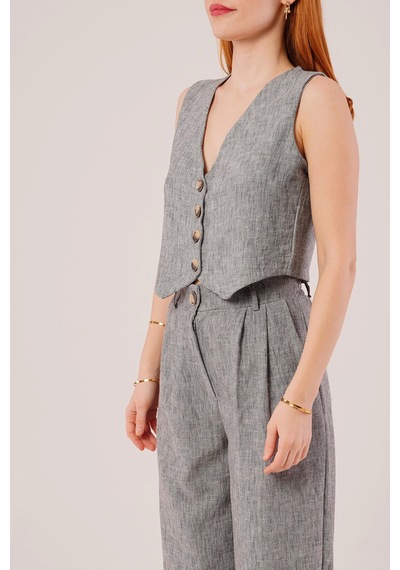 Defymoda Kırçıllı Desen Antrasit Takım Antrasit