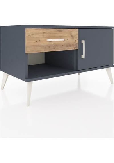 Hyperion Şifonyer Tek Raflı Tek Çekmeceli Tek Kapaklı 88x44x48 Antrasit-antrasit/çam Antrasit/çam Hyperion Şifonyer Tek Raflı Tek Çekmeceli Tek Kapaklı 88x44x48 Antrasit-antrasit/çam Antrasit/çam