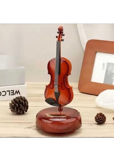Mr Keman Müzik Kutusu Klasik Kurmalı Dönen Müzik Kutusu Masaüstü Dekorasyonu İçin Doğum Günü Düğün Hediyesi Diğer