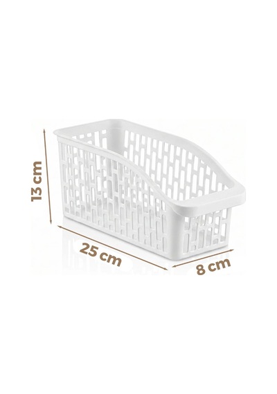 Urve Ur-3563 Orta Boy Çok Amaçlı Plastik Organizer 25x13x8 Cm - Beyaz- 48'li Paket