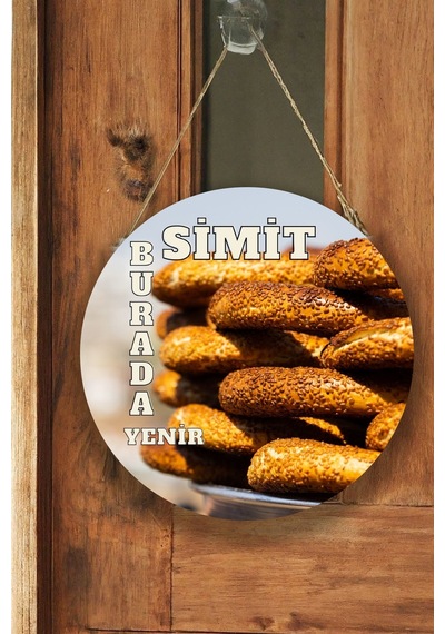Simit Dükkanı Için Duvar, Kapı, Çift Taraflı Askılı Pano Karşılama Tabelası, Pastane Fırın Süs Dekor