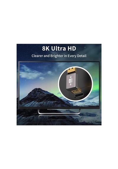 Tr 8k Display Port 90 Derece Sol Açılı Dişi Erkek Dönüştürücü Dirsek Diğer