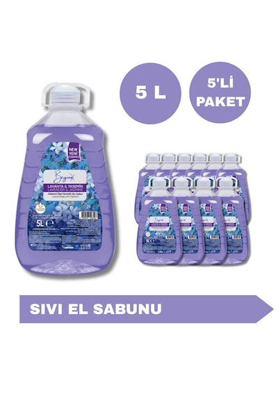 Beginox Lavanta & Yasemin Sıvı El Sabunu 4 x 5 L