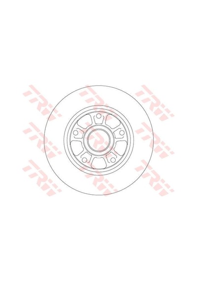 TRW DF6182 Fren Diski Arka Megane III 08- Fluence 08- Rulmansız Düz 260Mm