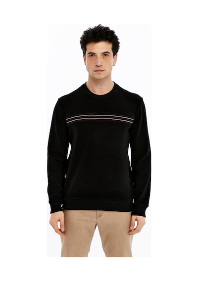 AR-MA Arma Erkek Regular Fit Selanik Kumaş Çizgi Baskılı Bisiklet Yaka Kazak %65 Pamuk %35 Polyester K30124697702 Siyah AR-MA Arma Erkek Regular Fit Selanik Kumaş Çizgi Baskılı Bisiklet Yaka Kazak %65 Pamuk %35 Polyester K30124697702 Siyah