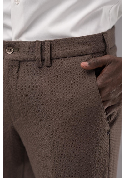 Ecer Regular Fit Yan Cepli Kışlık Gofre Kumaş Pantolon Kahverengi Ecer Regular Fit Yan Cepli Kışlık Gofre Kumaş Pantolon Kahverengi