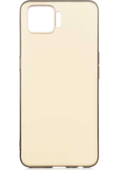 Noktaks - Oppo A73 Uyumlu - Kılıf Mat Soft Esnek Premier Silikon Kapak - T15749 - Gold Gold