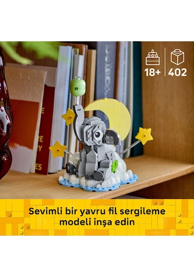 LEGO® Gökyüzündeki Yavru Fil 40814 – Yetişkinler için İnşa Edilebilen Yavru Fil İçeren Dekoratif Model Yapım Seti (402 Parça)