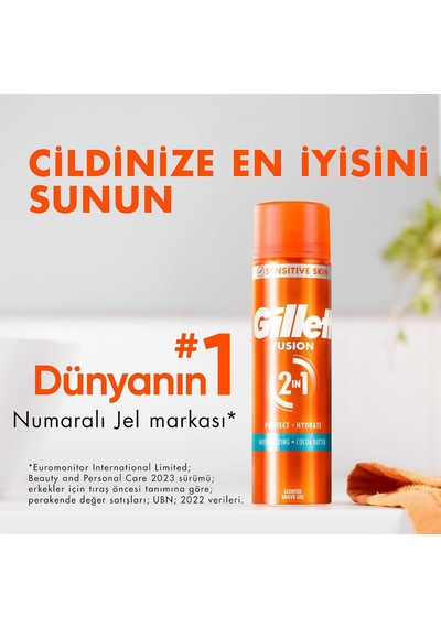 Fusion Badem Yağlı Tıraş Jeli, Hassas Cilt İçin, 200ml