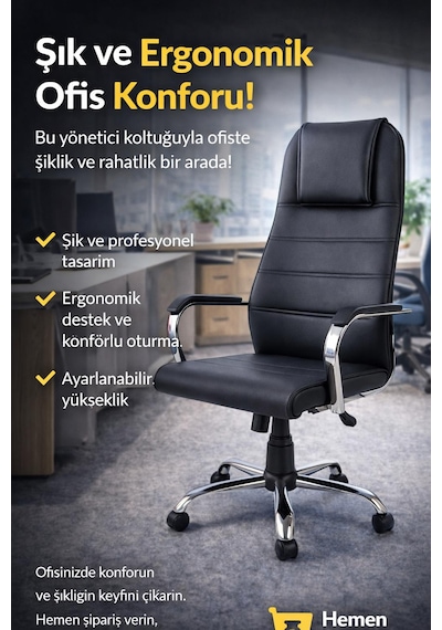 Yenilik Rüzgarı Ofis Müdür Çalışma Koltugu Siyah Yenilik Rüzgarı Ofis Müdür Çalışma Koltugu Siyah