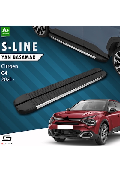 S-dizayn Citroen C4 3 S-line Krom Yan Basamak 183 Cm 2021 Üzeri