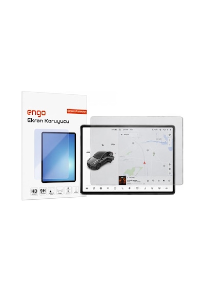 Tesla Model Y İle Uyumlu Mat Ekran Koruyucu 16 İnç Multimedya, 9h Esnek Nano Cam, Anti Glare