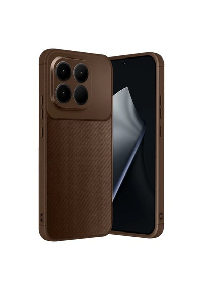 Xiaomi Mi 15t Uyumlu Auto Focus Karbon Kapak - Kahverengi