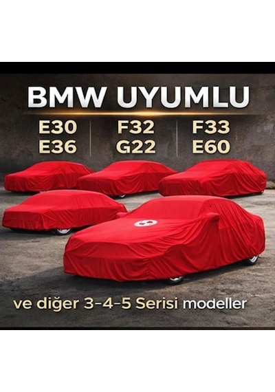 Bmw F30 Kasa Kırmızı Bmw Logolu Araç Çadırı