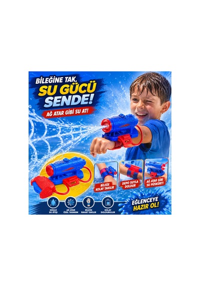 Bileğe Takılan Su Tabancası Çocuklar İçin Özel Tasarım Çok Renkli - 891903579