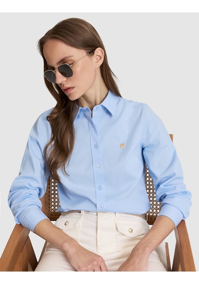 Pierre Cardin Kadın Açık Mavi Gömlek Desenli 50328627-vr003
