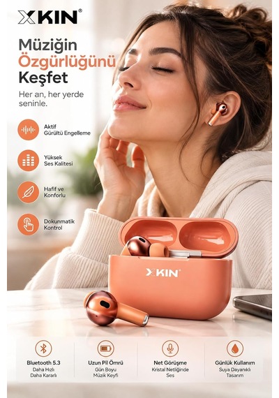 Tws85, Aktif Gürültü Engelleme Anc , 13 Mm Hoparlör Ve Güçlü Bas, Aac Ses Desteği, 300 Mah Şarj Kutusu, 10 Met
