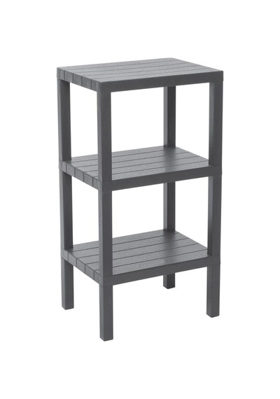 3 Raflı Gri Modüler Ünite Plastik 38x29x74 Cm 5250 Çok Renkli