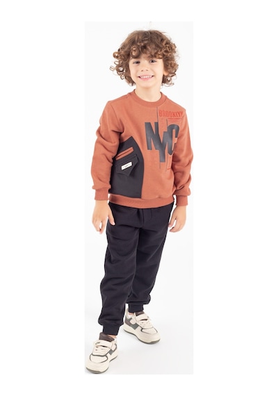Mnk Baby & Kids Erkek Çocuk Cep Detaylı Baskılı Eşofman Takımı M00756 Kiremit Mnk Baby & Kids Erkek Çocuk Cep Detaylı Baskılı Eşofman Takımı M00756 Kiremit