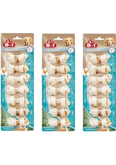 8in1 Delights Bones Pro Dental Xs Köpek Ödül Kemiği 7 Li X 3 Adet