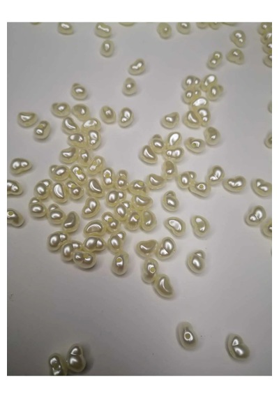 Yamuk Inci Krem Renkli Boncuklar 20 Gr 103 Adet
