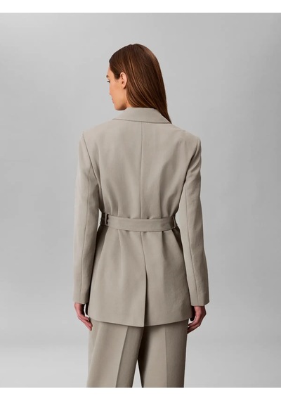 Calvin Klein Casual Twıll Belted, Pez, 6 Bej Kadın Ceket
