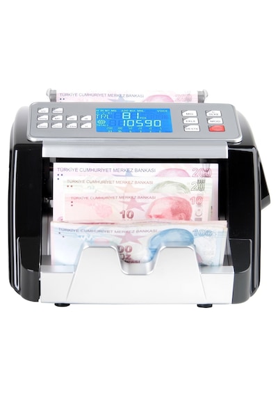 Plus Silver Multi Mix Karışık Para Sayma Makinesi Ve Sahte Yakalama - Tl Ve Euro Karışık - Usd Adet Sayım - Müşteri Ekranı