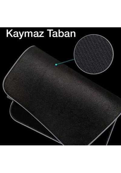 Polham Rgb Işıklı Mouse Pad, 14 Işık Modlu Kaymaz Tabanlı Kauçuk Kumaş Mouse Pad, 300 800