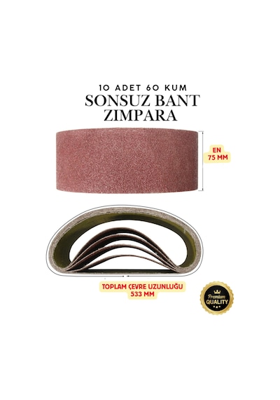 10 Adet Sonsuz Bant Zımpara Kağıdı 75x533 Mm - 60 Kum Tank Palet Zımpara Dayanıklı Alüminyum Oksit X-bez Tabakalı Ahşap Ve Metal Zımparalama, Pas Giderme Ve Çapak Alma Zımpara Bandı Seti 10 Adet Sonsuz Bant Zımpara Kağıdı 75x533 Mm - 60 Kum Tank Palet Zımpara Dayanıklı Alüminyum Oksit X-bez Tabakalı Ahşap Ve Metal Zımparalama, Pas Giderme Ve Çapak Alma Zımpara Bandı Seti
