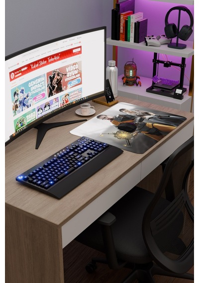 Half Life Kaymaz Dikişli Kauçuk Oyuncu Mousepad V1 - 48x40 Xl Gaming Mouse Pad Fare Altlığı