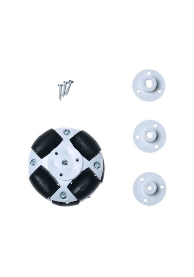 Robotistan 50mm Plastik Omni Tekerlek - Beyaz