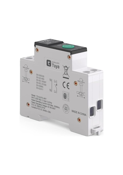 Wifi 63 Amper Akıllı Sigorta Tuya, Smart Life, Home Assistant Uyumlu Standart