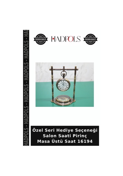 Özel Seri Hediye Seçeneği Salon Saati Pirinç Masa Üstü Saat 16194 Pirinç Sarısı