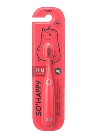 Splat Junior So Happy 4 Yaş + Soft Diş Fırçası Kırmızı